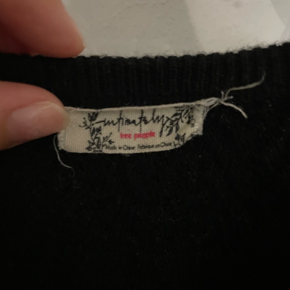 Free People Black Crop Top - Picture 3 of 5